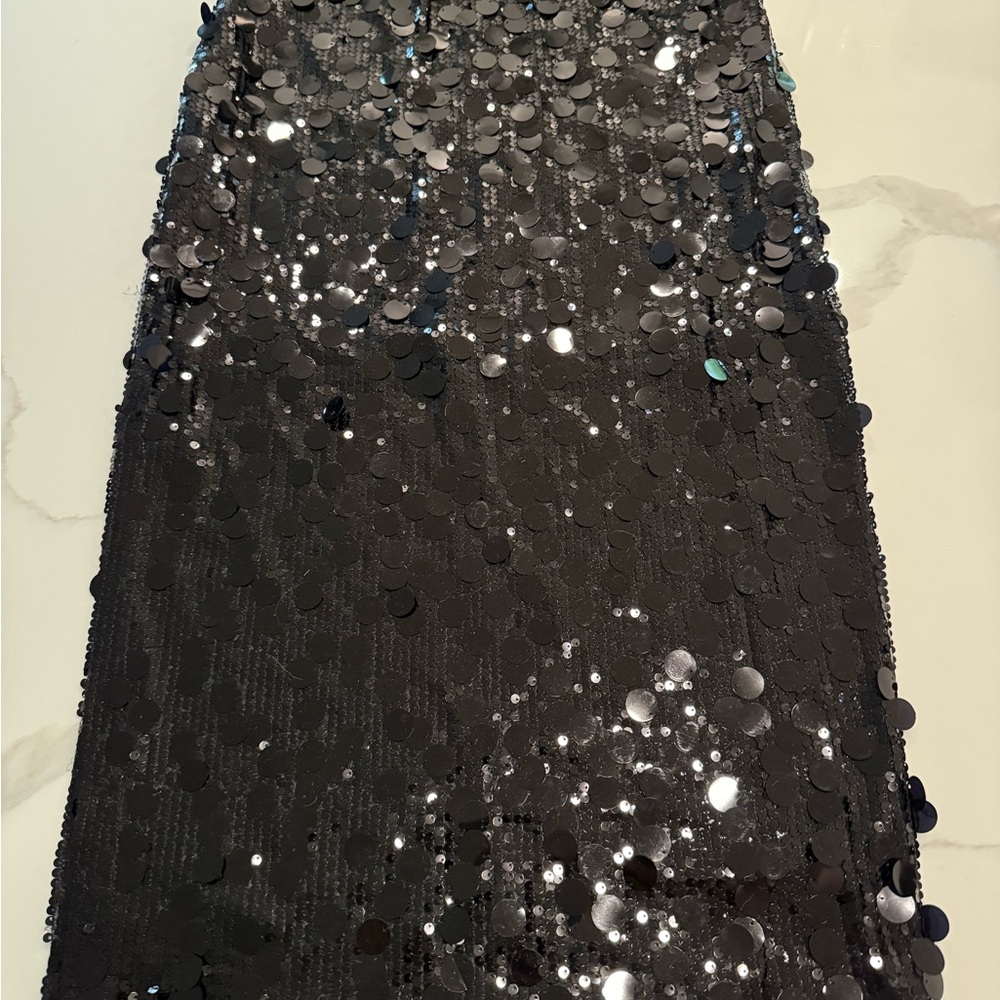 Bar III Black Sequin Pencil Skirt
